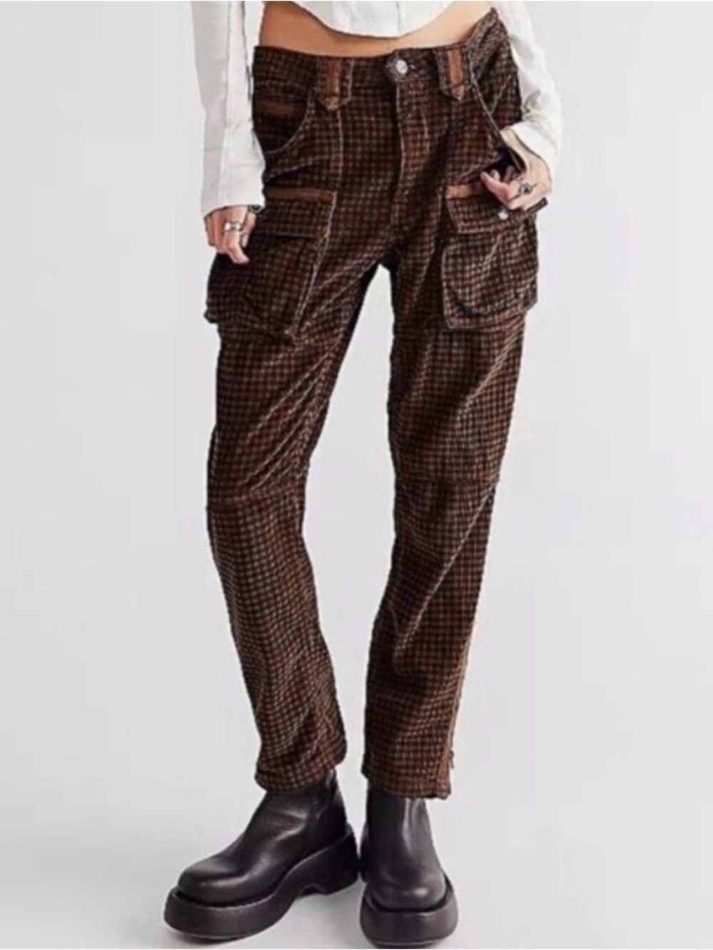 Free People | We The Free | Brown London is Calling Slouchy Cargo Pants | 24